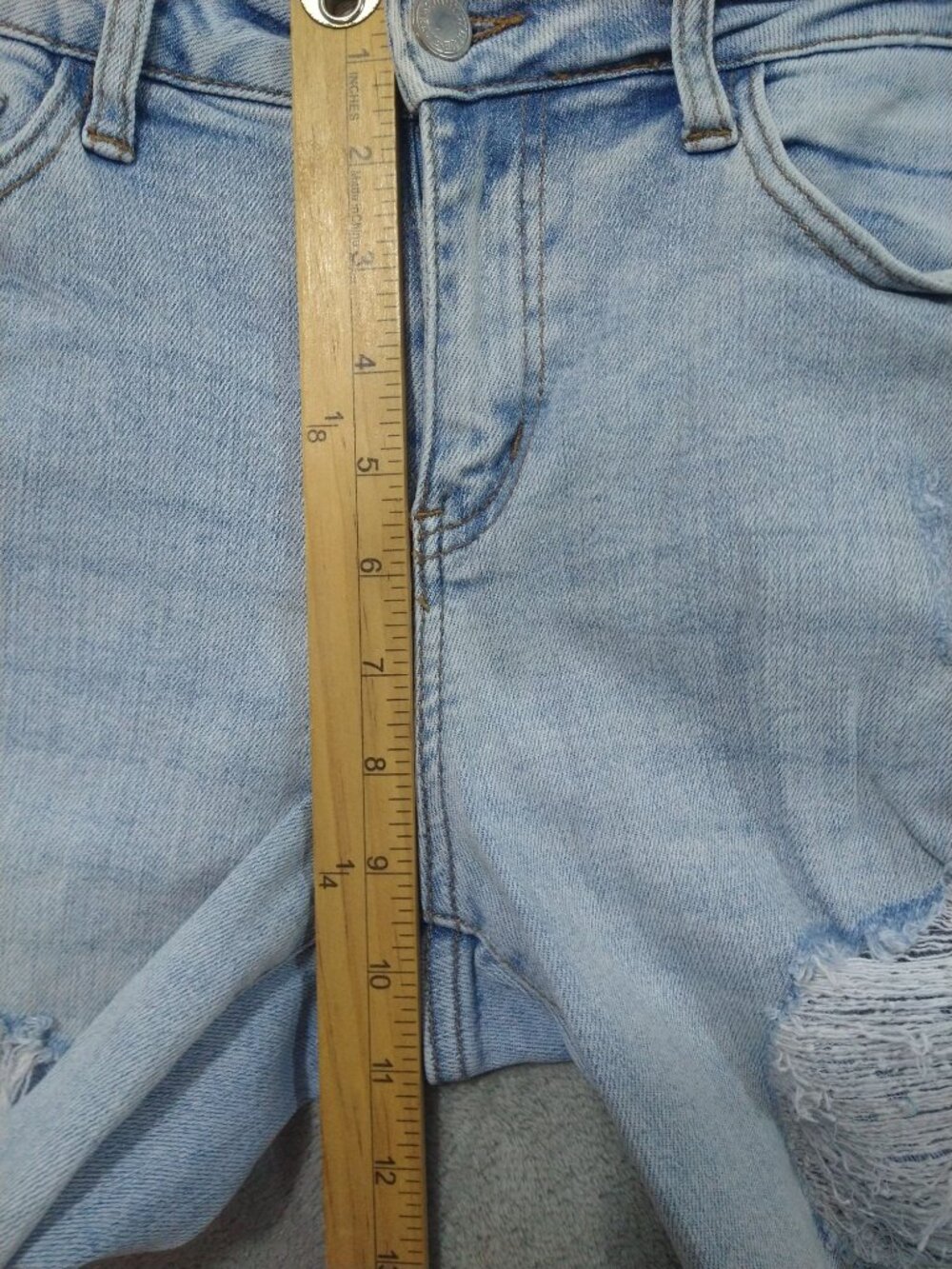 Judy Blue Jeans Womens 7/28 Denim Boyfriend Mid Rise Distressed Stretch - Picture 4 of 10